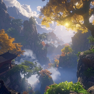 宏大寺庙场景
