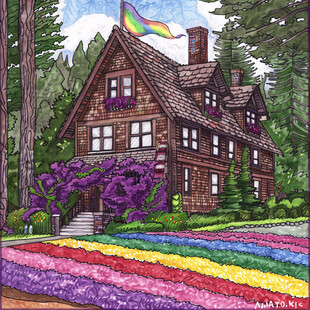 加拿大彩绘手绘装饰画