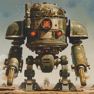 油画机器人素材