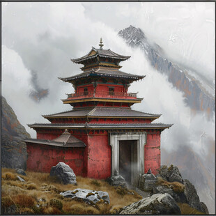 北欧美式天宫风景画