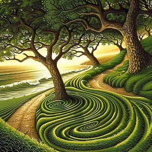 茶园装饰画