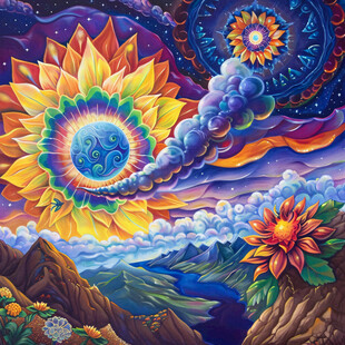 大轮梵天原创插画