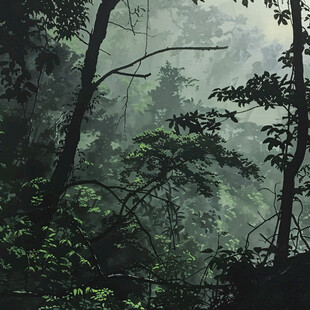 雨林烟雾缭绕