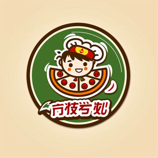 卡通阿姨面食logo