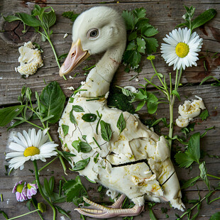 战士装扮的鸭子