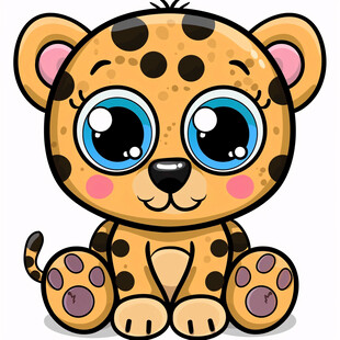 卡通小豹子