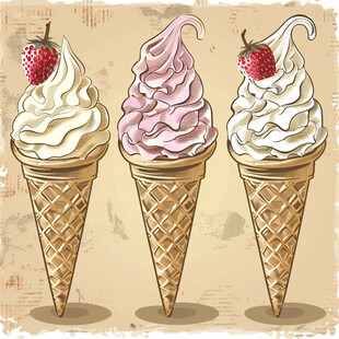 冰淇淋装饰画