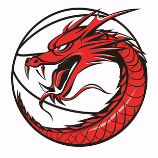 圆形龙中国龙卡通龙