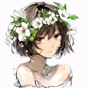 雏菊少女插画