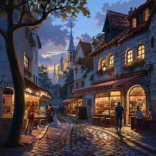 欧式小外人街景