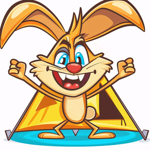 卡通兔子吉祥物设计