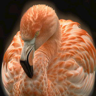 火烈鸟目鸟类油画