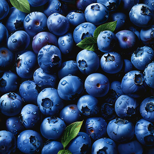 写实蓝莓