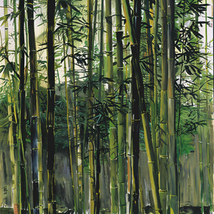 竹林立体画