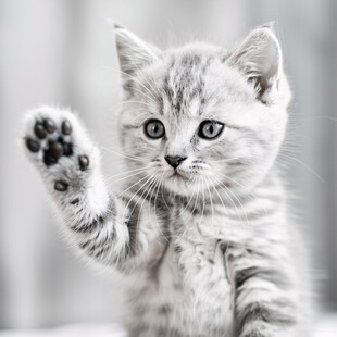 写实猫毛茸茸宠物插画