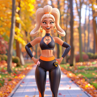 3d卡通女孩