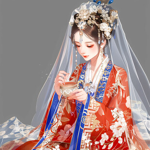 古风嫁衣美女
