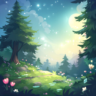 夜色森林景