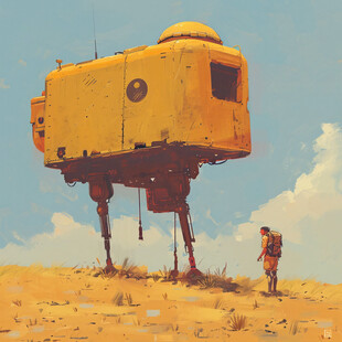 外星球幻想场景插画