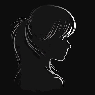 女性侧脸侧颜