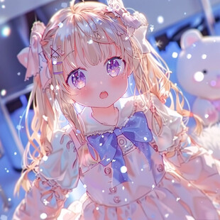 二次元甜美女孩插画