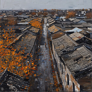 暖泉古镇装饰画