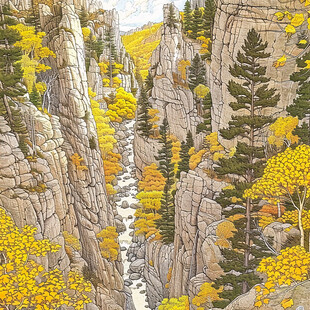 加拿大插画手绘装饰画