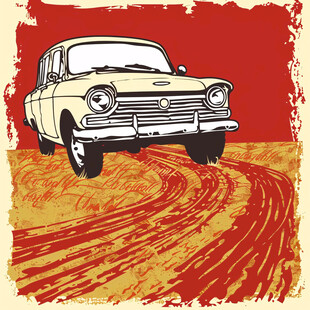 复古车插画
