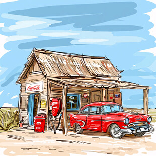 旧时加油站