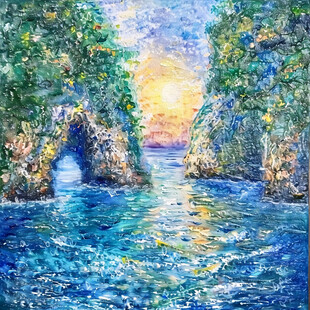 水上走廊油画