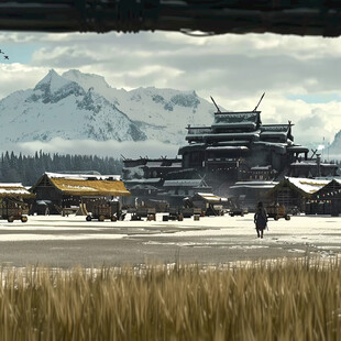 古代宫殿建造场景