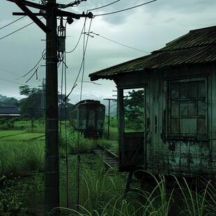 怀旧场景乡村印象