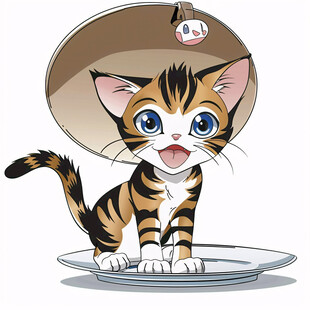 手绘动漫卡通盘子设计