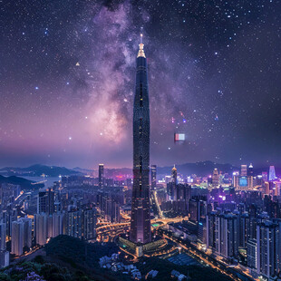 羊城星空背景