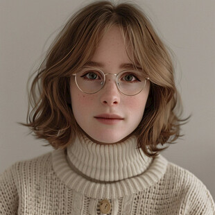 棕黄色头发反光