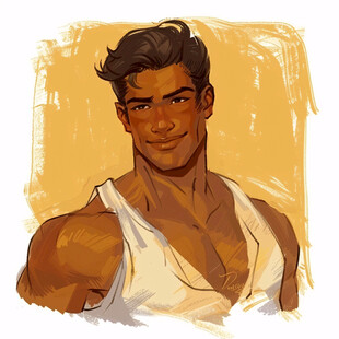 个人原创插画运动员