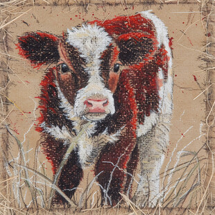 ai创作图小牛犊装饰画 母牛牛犊装饰画 母牛小牛装饰画 小牛图片装饰