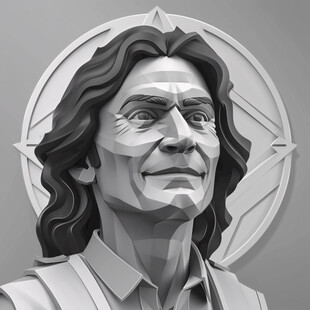 古罗马祭司头像