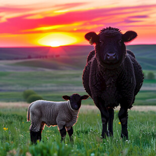 母绵羊与它的儿子