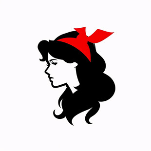 女人侧面头像logo