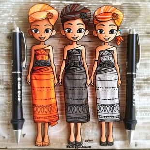 卡通布朗族人物