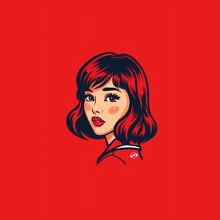 红发少女logo