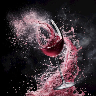 红洒酒杯图片
