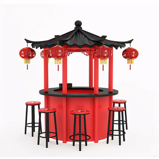 红灯笼亭子