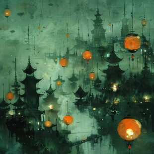 古风装饰画艺术城市