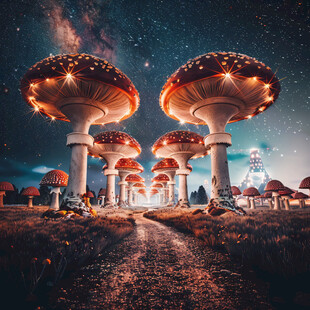 创意梦幻星空科技地标