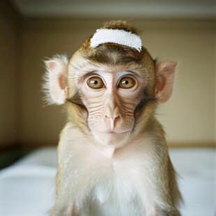 戴瓜皮帽的猴子