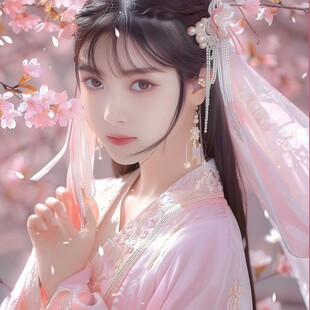 粉色汉服女子