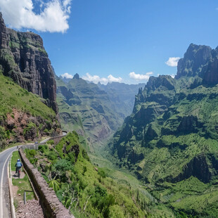 山路山脉绿植物草地