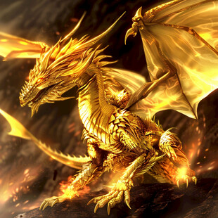 金色龙素材